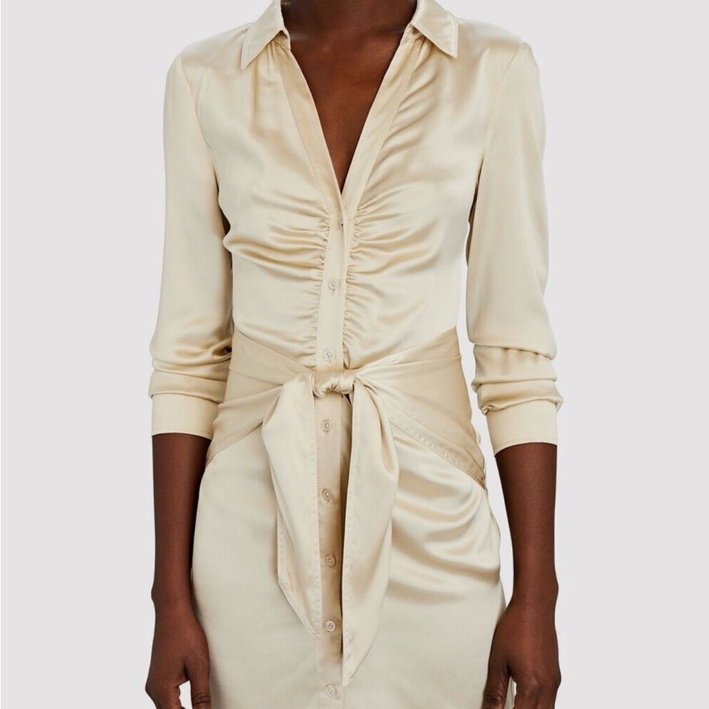 INTERMIX Cream Long Sleeve Dress - Picture 3 of 6